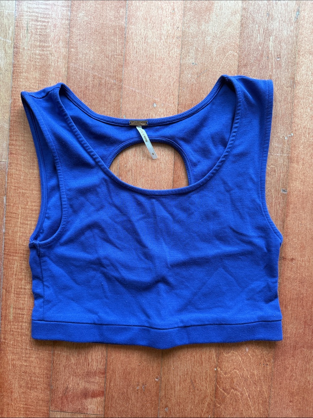 Poof! Cobalt Blue Ribbed crop Top
